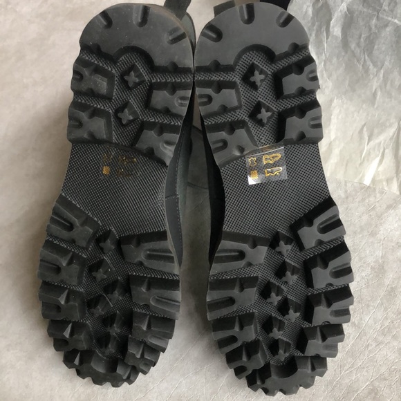 J Crew New Women's Gwen Canvas Lace-Up Lug-Sole Slate Green Boot Size 7 - Picture 7 of 9